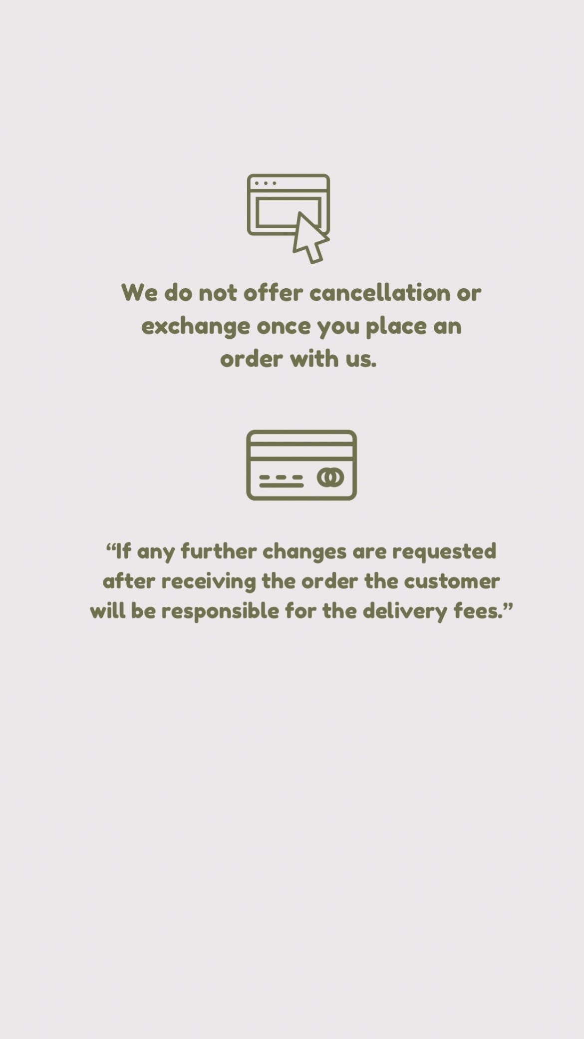 Neomi Wear order policy