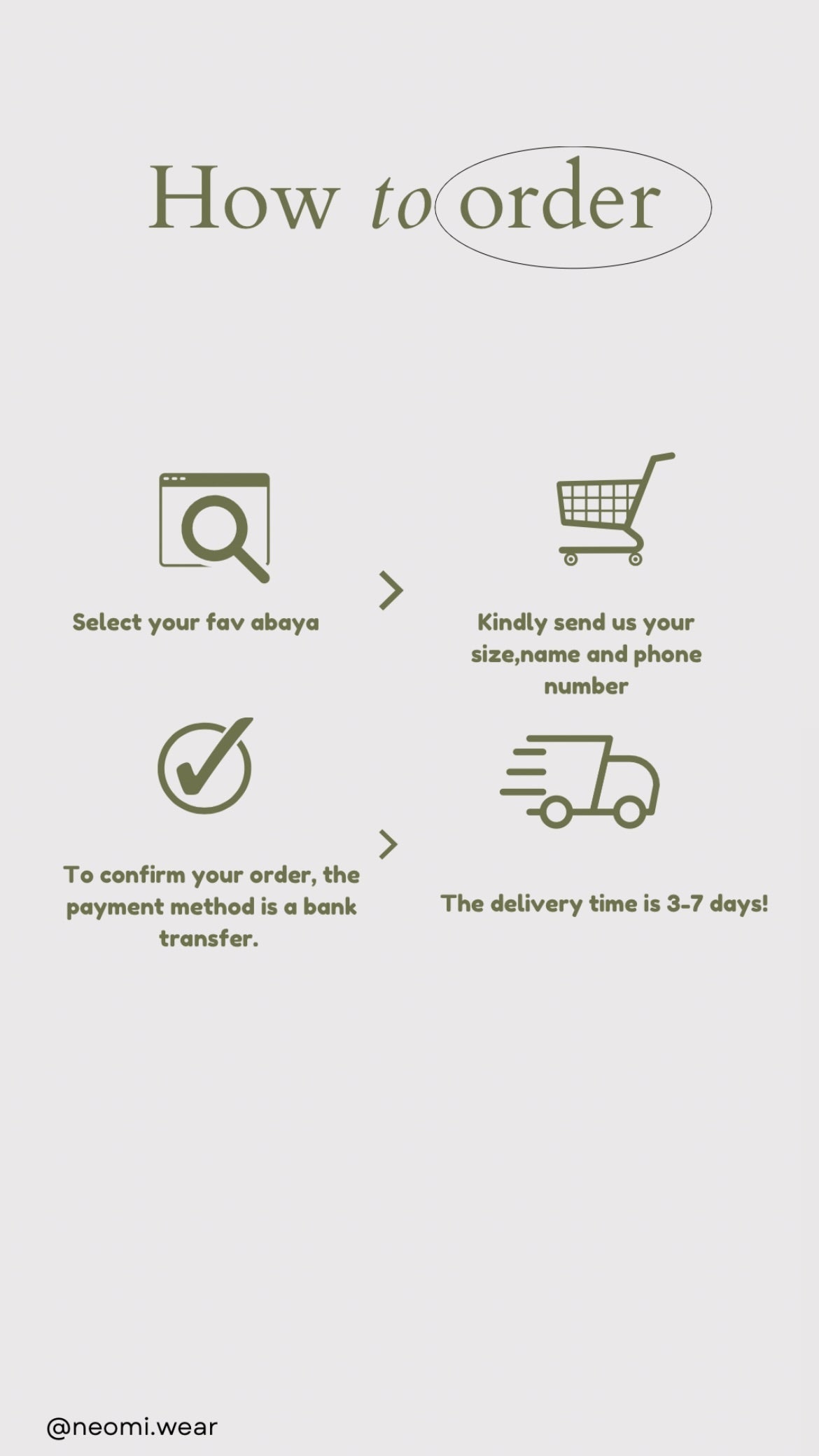 How to order from Neomi Wear